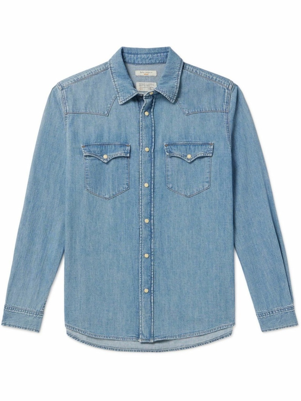Nudie Jeans - George Denim Western Shirt - Blue - Small